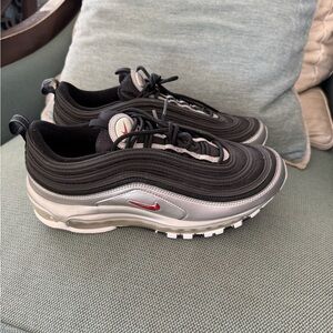 Nike Air Max 97 Black and Silver with Red Accent